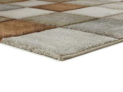 ALFOMBRA EFECTO DAMERO EN RELIEVE 22605 CALDERA