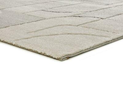 ALFOMBRA GEOMÉTRICA EN RELIEVE 40269 CREMA