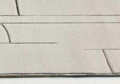 ALFOMBRA GEOMÉTRICA EN RELIEVE 40264 CREMA