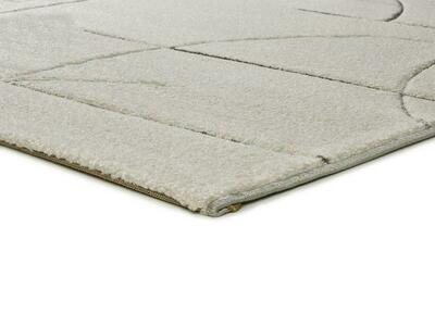 ALFOMBRA GEOMÉTRICA EN RELIEVE 40264 CREMA