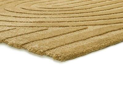 ALFOMBRA GEOMÉTRICA EN RELIEVE 59773 MOSTAZA