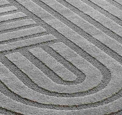 ALFOMBRA GEOMÉTRICA EN RELIEVE 59773 GRIS