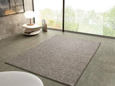 ALFOMBRA GRIS LAVABLE TEJIDO BUCLE