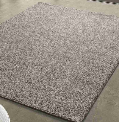 ALFOMBRA GRIS LAVABLE TEJIDO BUCLE