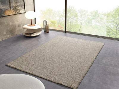 ALFOMBRA CREMA LAVABLE TEJIDO BUCLE