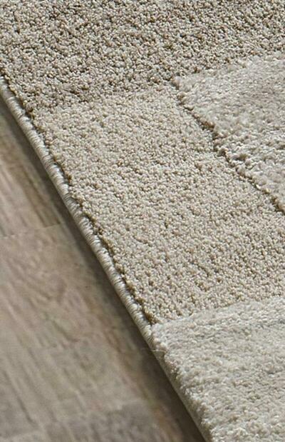 ALFOMBRA GEOMÉTRICA EN RELIEVE 2294 CREMA