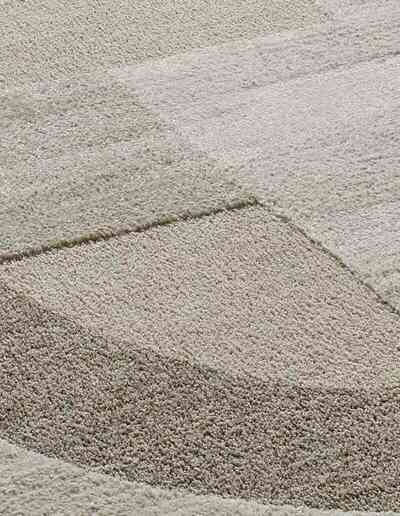 ALFOMBRA GEOMÉTRICA EN RELIEVE 2294 CREMA