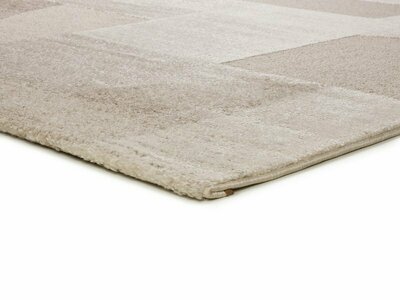 ALFOMBRA GEOMÉTRICA EN RELIEVE 2294 CREMA