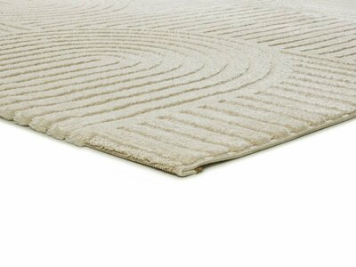 ALFOMBRA GEOMÉTRICA EN RELIEVE 2293 CREMA