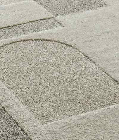 ALFOMBRA GEOMÉTRICA EN RELIEVE 2260 CREMA