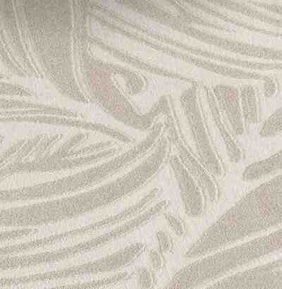 ALFOMBRA DE DISEÑO VEGETAL CON RELIEVE 12744 BLANCO.