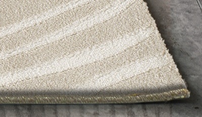 ALFOMBRA DE DISEÑO VEGETAL CON RELIEVE 12744 BLANCO.