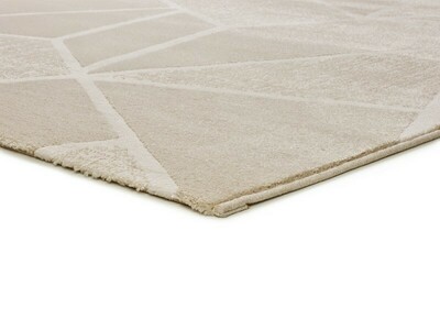 ALFOMBRA GEOMÉTRICA CON RELIEVE 12753 BLANCO