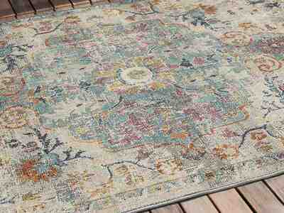 ALFOMBRA CLÁSICA VINTAGE DE EXTERIOR 20157 MULTICOLOR