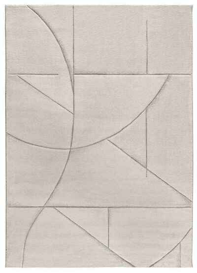 ALFOMBRA GEOMÉTRICA EN RELIEVE 40315 CREMA