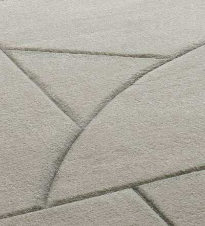 ALFOMBRA GEOMÉTRICA EN RELIEVE 40315 CREMA
