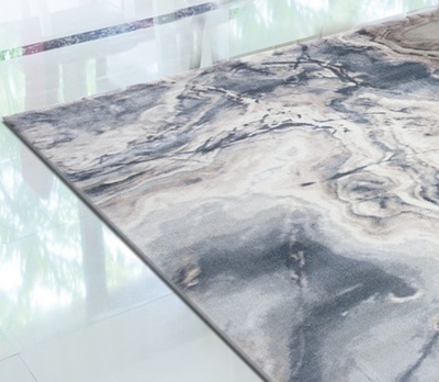ALFOMBRA EFECTO MÁRMOL 2609 GRIS