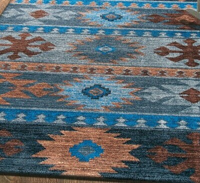 ALFOMBRA KILIM 13 AZUL