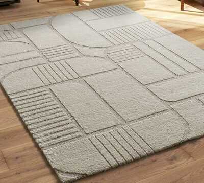 ALFOMBRA NÓRDICA CON RELIEVE 59776 BLANCO