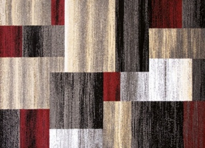 ALFOMBRA GEOMÉTRICA 103 ROJO