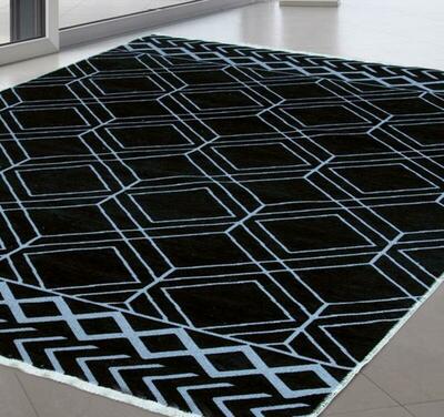 ALFOMBRA GEOMÉTRICA 5010 NEGRO