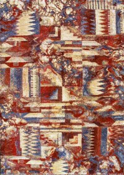 ALFOMBRA DE LANA ABSTRACTA 528 GRANATE