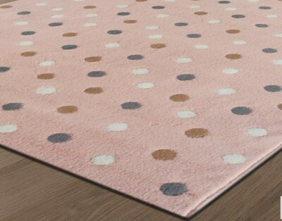 ALFOMBRA INFANTIL PUNTOS ROSA