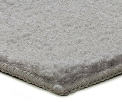 ALFOMBRA LAVABLE DE MICROFIBRA GRIS PLATA