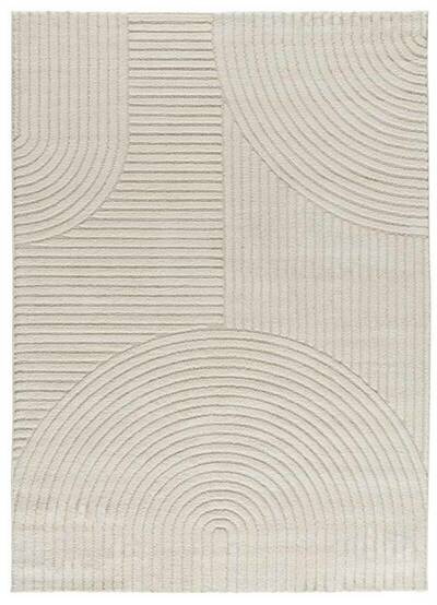 ALFOMBRA GEOMÉTRICA EN RELIEVE 2252 CREMA