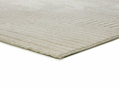 ALFOMBRA GEOMÉTRICA EN RELIEVE 2253 CREMA