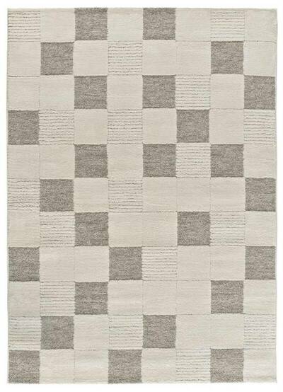 ALFOMBRA DAMERO EN RELIEVE 2259 CREMA
