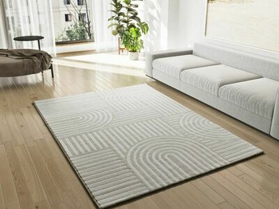 ALFOMBRA NORDICA EN RELIEVE ZEN 12709 BLANCO