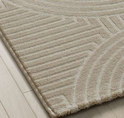 ALFOMBRA NORDICA EN RELIEVE ZEN 12754 BLANCO