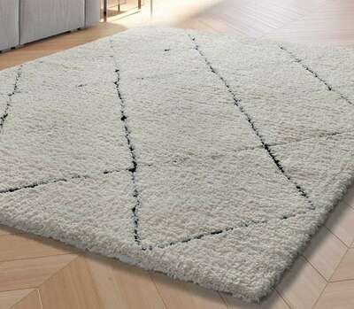 ALFOMBRA NÓRDICA DE PELO LARGO 80260 CREMA