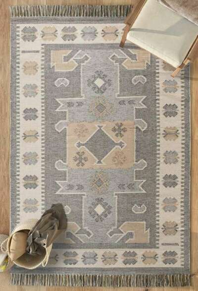ALFOMBRA KILIM CON FLECOS CHANDIA 1098