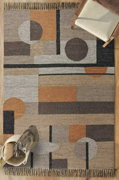 ALFOMBRA KILIM CON FLECOS CHANDIA 1120 MULTICOLOR