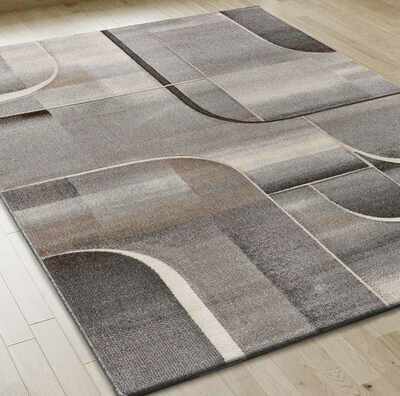 ALFOMBRA ABSTRACTA 40379 GRIS