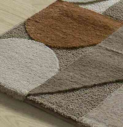 ALFOMBRA GEOMÉTRICA EN RELIEVE 4501 MULTICOLOR