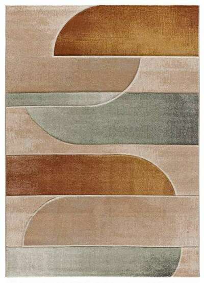 ALFOMBRA GEOMÉTRICA EN RELIEVE 40323 MULTICOLOR