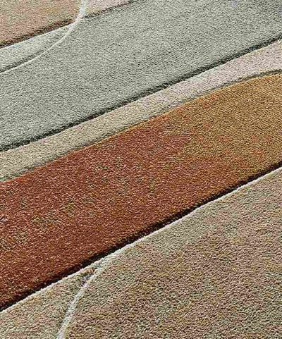 ALFOMBRA GEOMÉTRICA EN RELIEVE 40323 MULTICOLOR