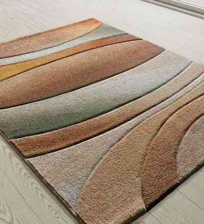 ALFOMBRA GEOMÉTRICA EN RELIEVE 40324 MULTICOLOR