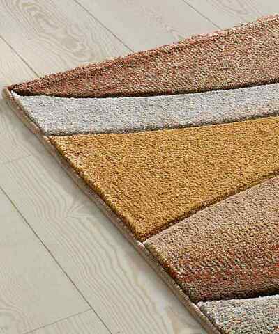 ALFOMBRA GEOMÉTRICA EN RELIEVE 40324 MULTICOLOR