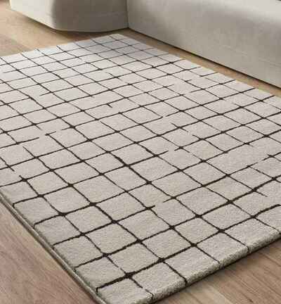 ALFOMBRA NÓRDICA BLANCO Y NEGRO RETRO 12898