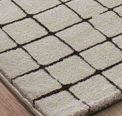 ALFOMBRA NÓRDICA BLANCO Y NEGRO RETRO 12898