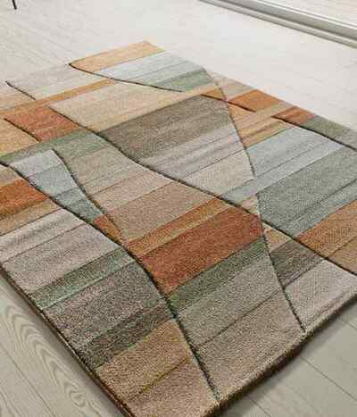 ALFOMBRA GEOMÉTRICA EN RELIEVE 40325 MULTICOLOR