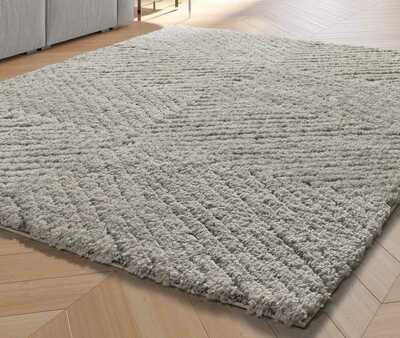 ALFOMBRA NÓRDICA DE PELO LARGO 80365 PLATA