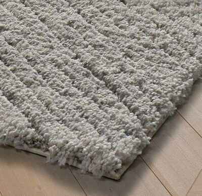 ALFOMBRA NÓRDICA DE PELO LARGO 80365 PLATA