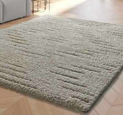 ALFOMBRA NÓRDICA DE PELO LARGO 80366 CREMA