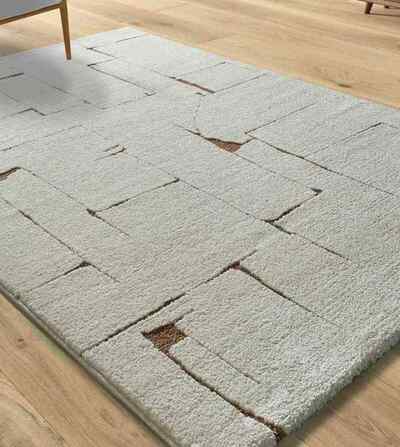 ALFOMBRA NÓRDICA CON RELIEVE CANDELA 2309 CREMA