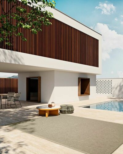 ALFOMBRA A MEDIDA PARA EXTERIOR STONE 337 BEIGE
